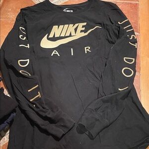 Nike Black Long Sleeve with Gold Accents